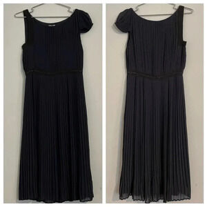 Vena Cava size 2 navy silk formal dress with beading. Stunning.